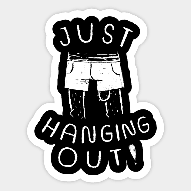 just hanging out Sticker by Louisros